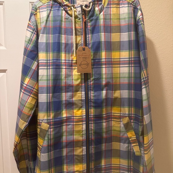 Weatherproof Multicolor Plaid Raincoat for Kids